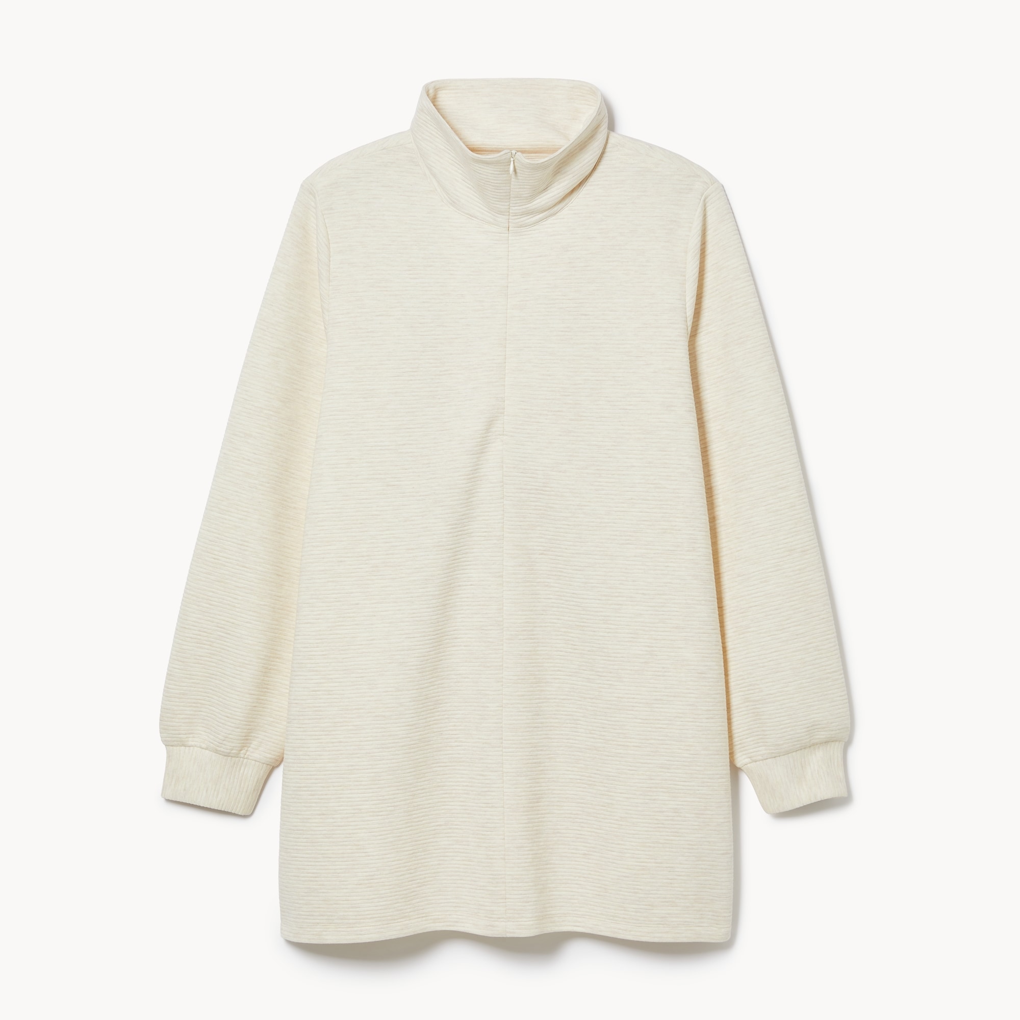 Women+ Active Quarter-Zip Pullover in Oat Mix from Joe Fresh