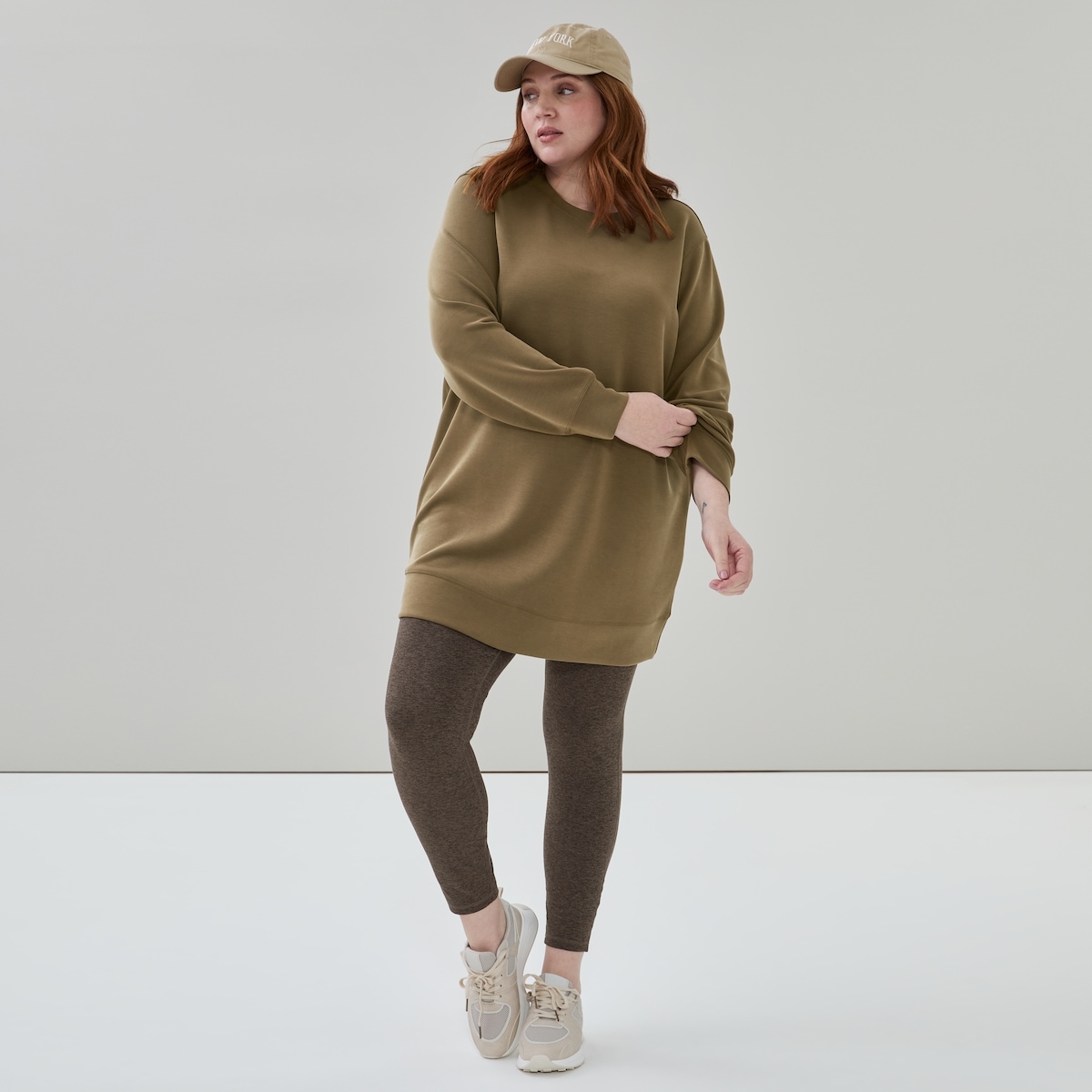 Women+ Active Sand Wash Sweater - Khaki Brown