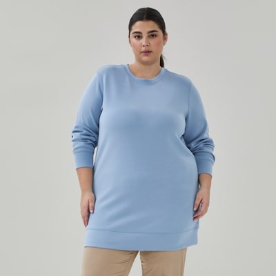 Women+ Active Sand Wash Sweater - Light Blue