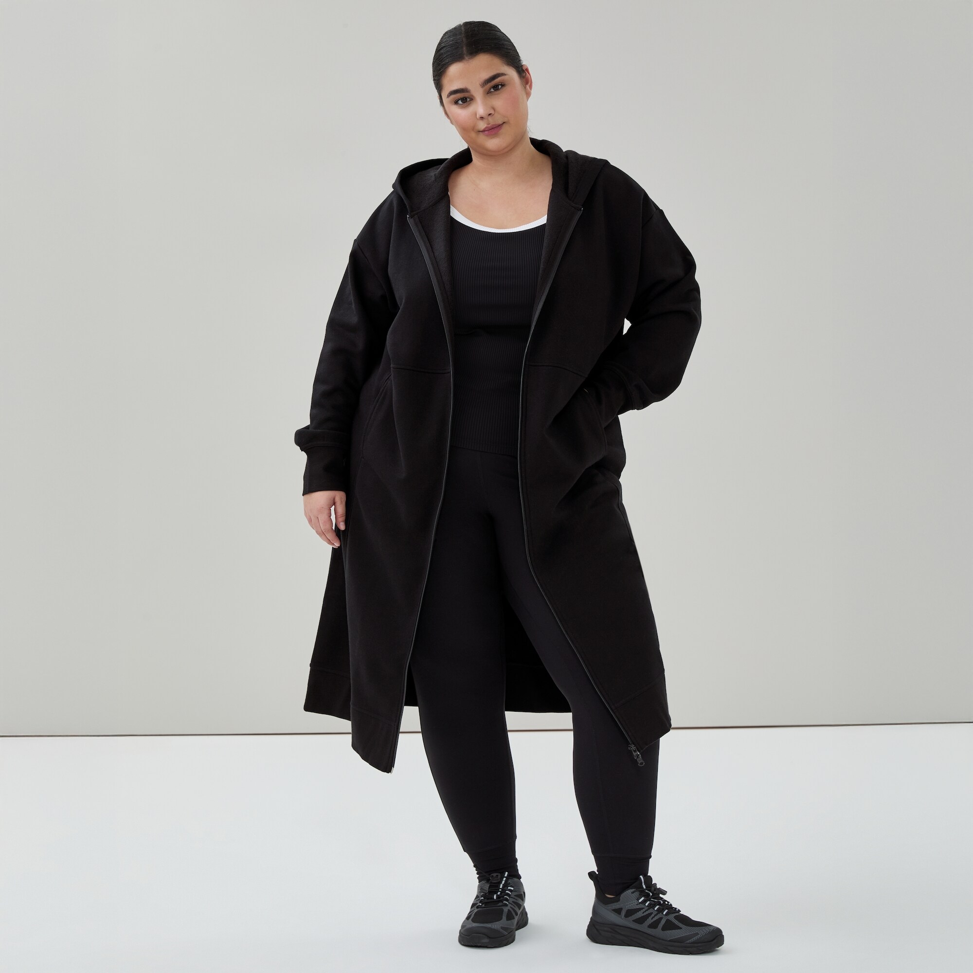 Veste longue à capuchon MolletonConfo Femmes+