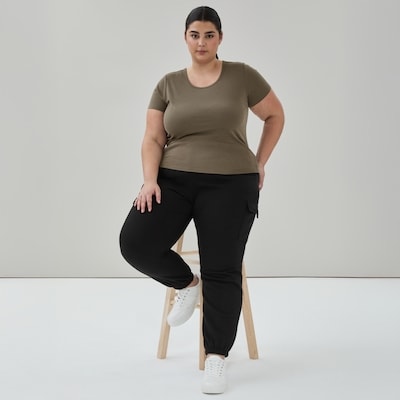 Women+ Fitted T-Shirt - Khaki Brown