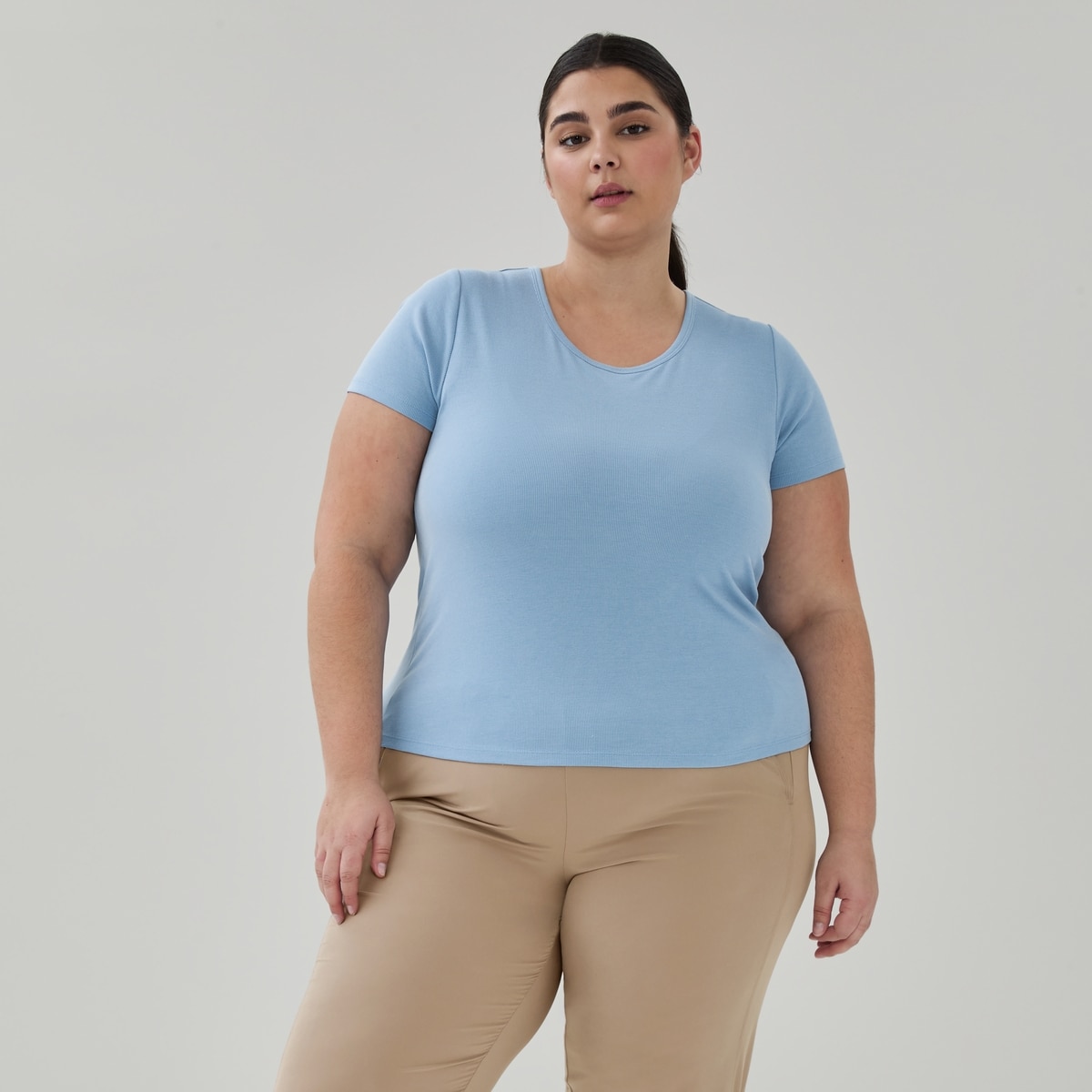 Women+ Fitted T-Shirt - Light Blue