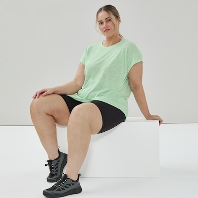 T-shirt à manches roulées Femmes+ - Turquoise Pâle