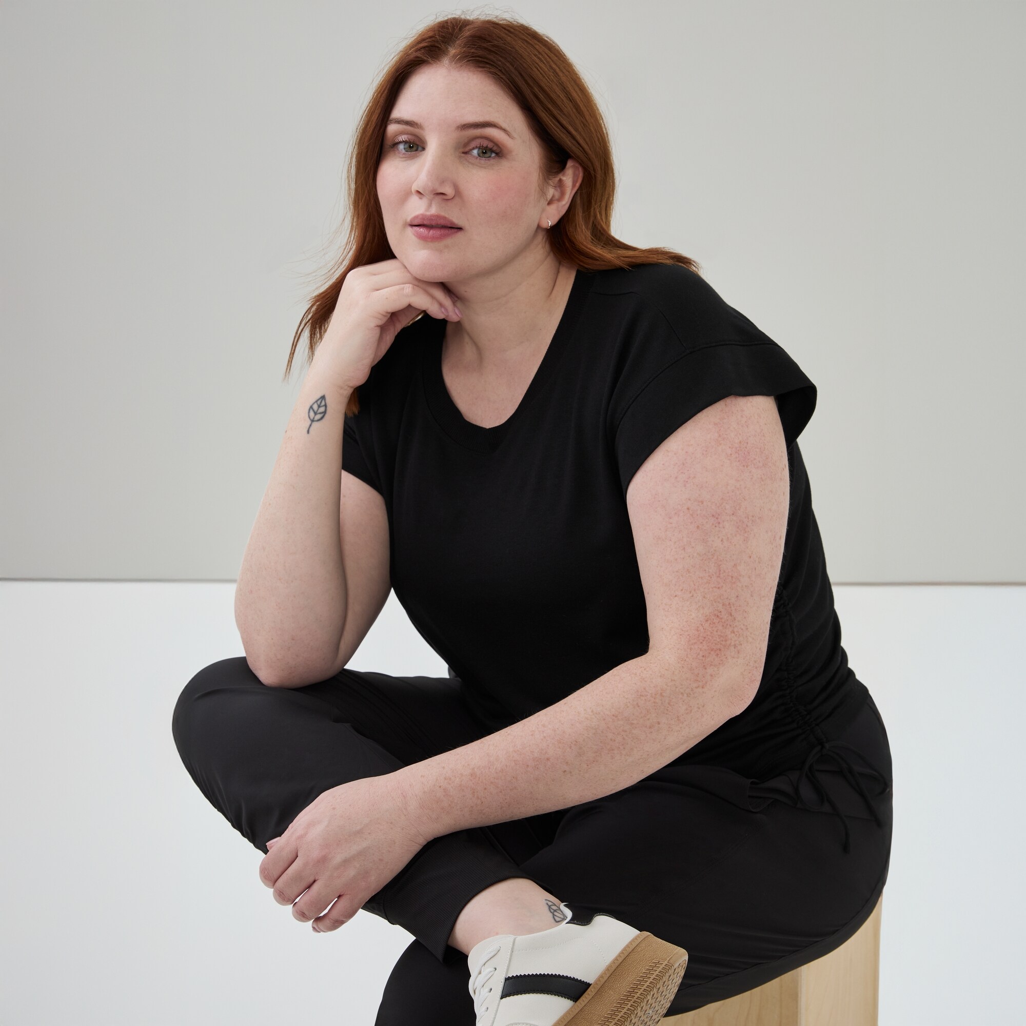 Women+ Micro French Terry Cropped T-Shirt