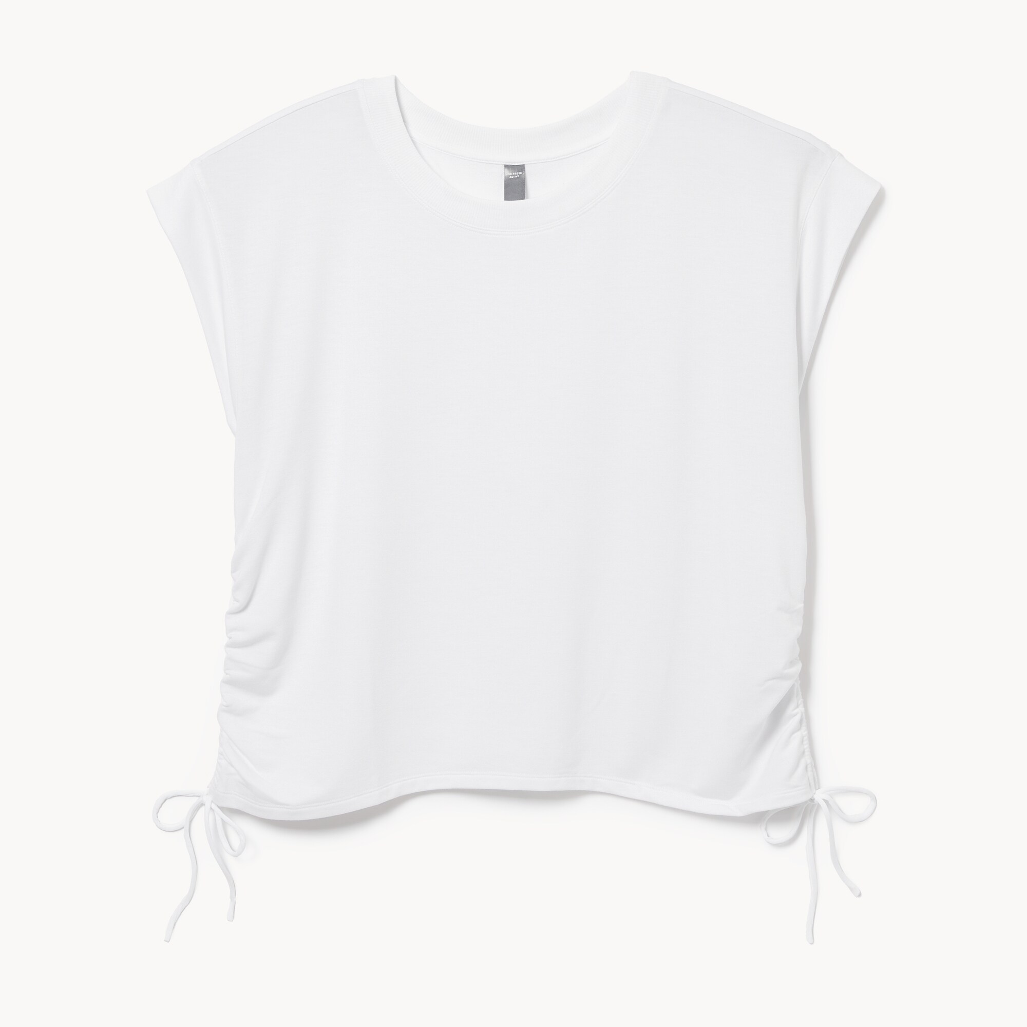 T-shirt court en micro-ratine bouclée Femmes+
