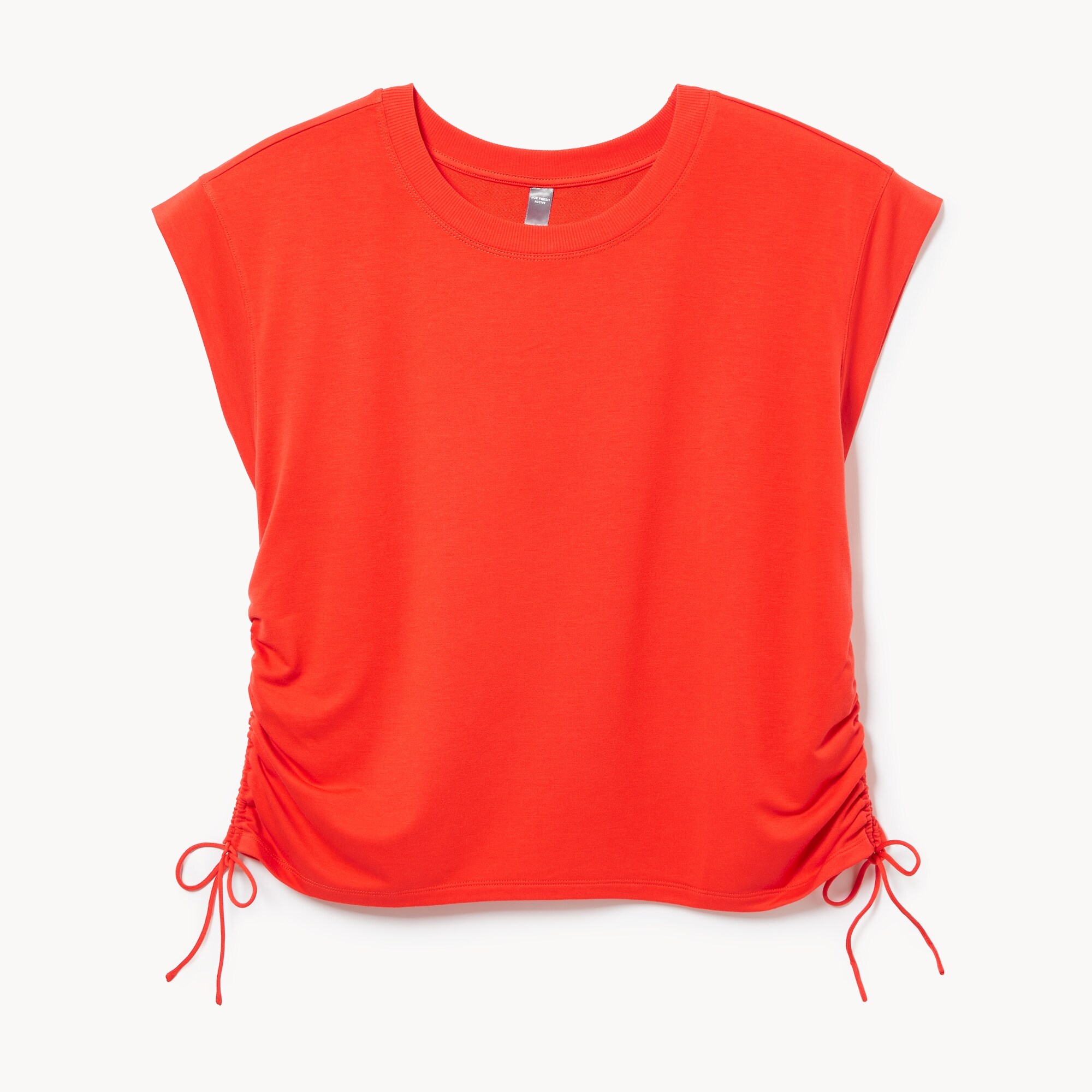 T-shirt court en micro-ratine bouclée Femmes+