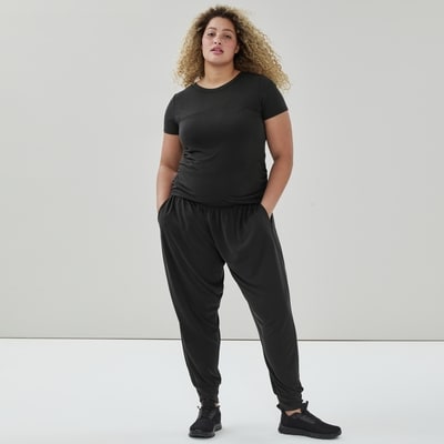 T-shirt sablé léger Femmes+ - Noir