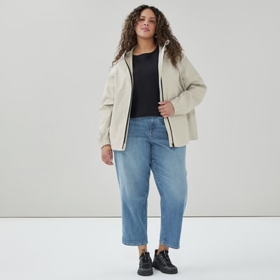 Imperméable court à capuchon Femmes+ - Sable Pâle
