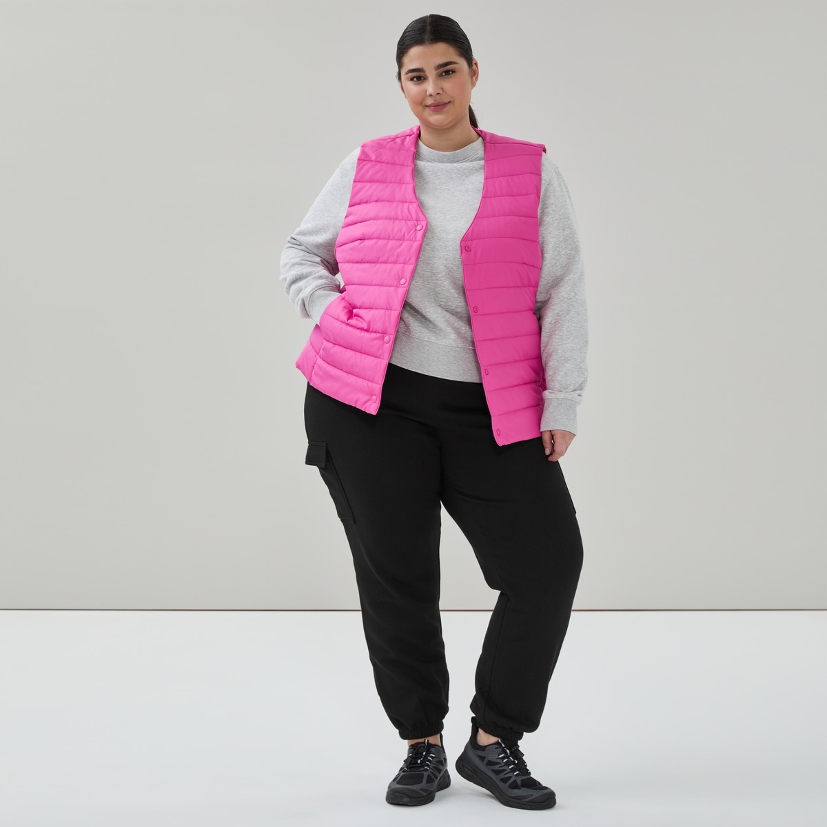 Women+ Lightweight Puffer Vest - Fuchsia