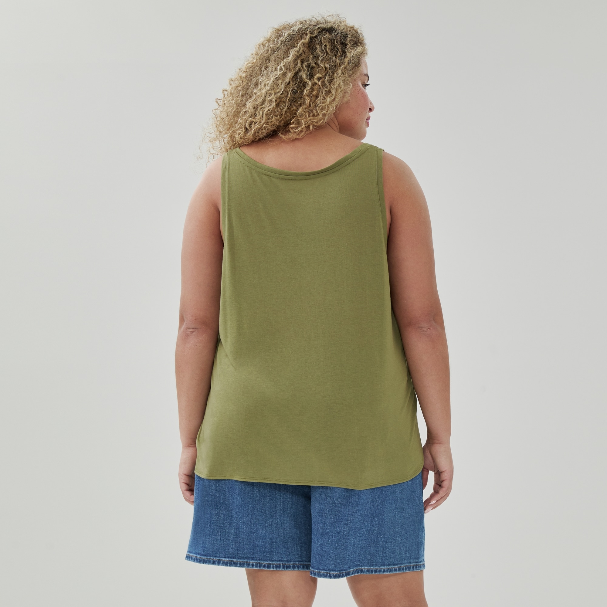 Women+ Relaxed Tank Top in Olive from Joe Fresh