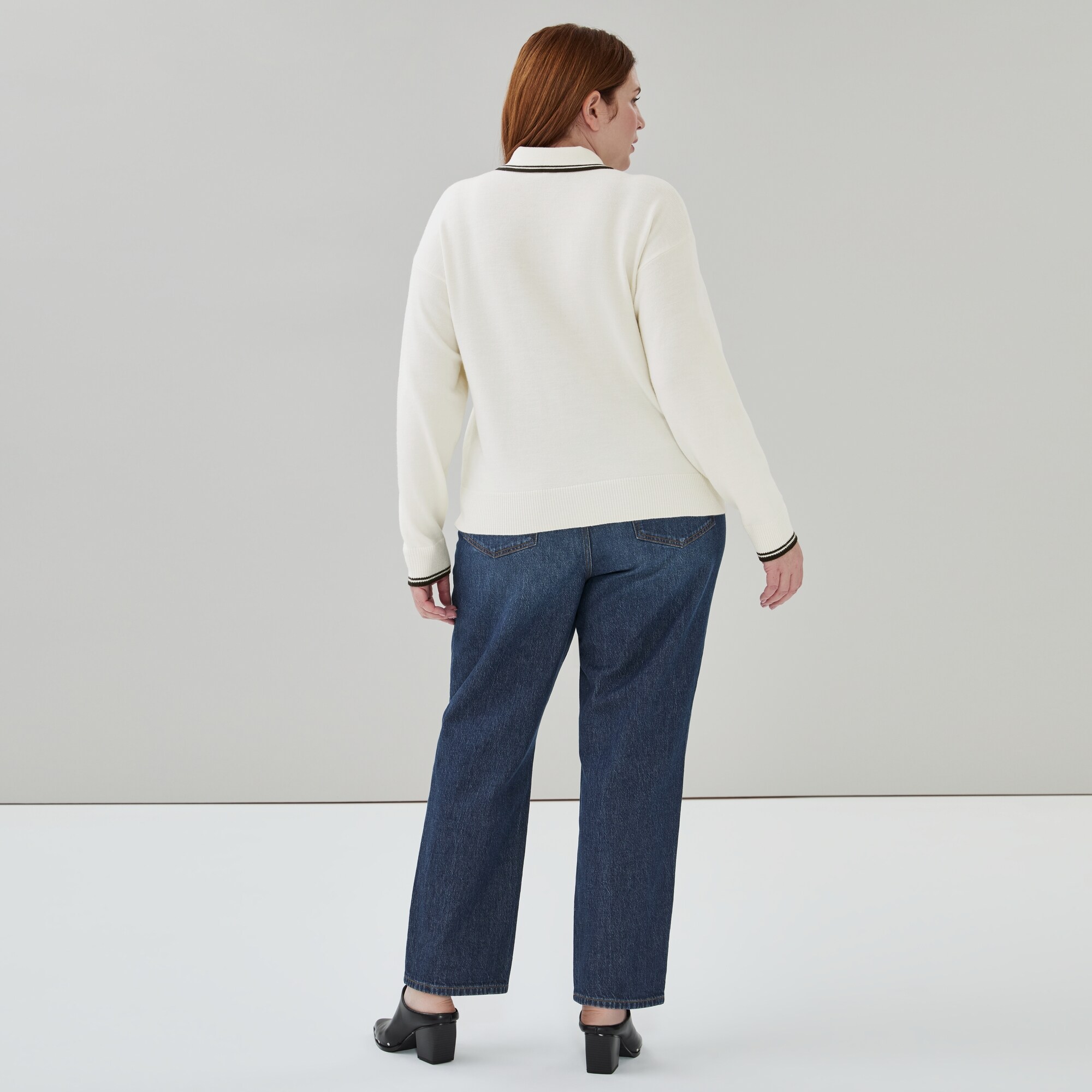 Chandail polo en tricot Femmes+