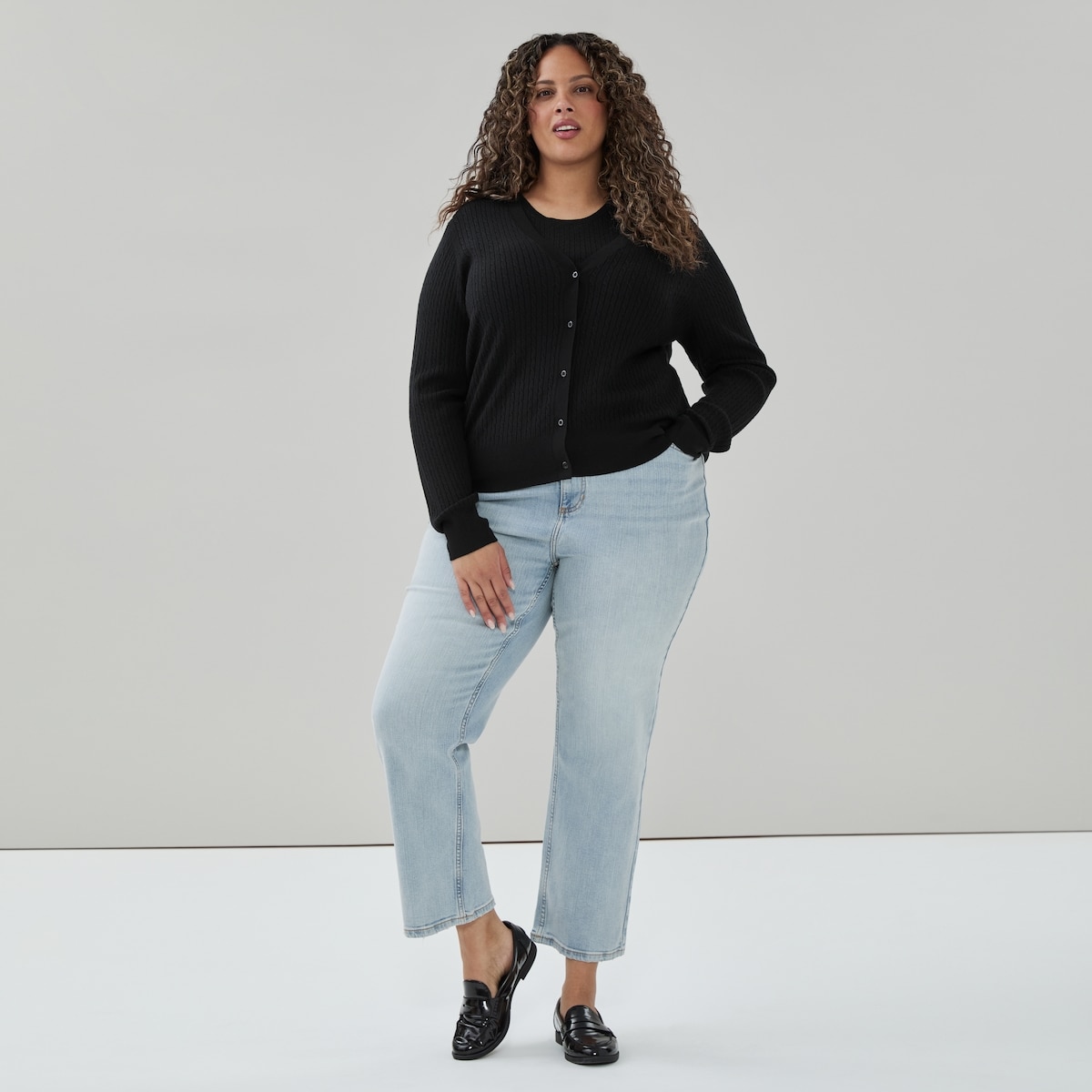 Women+ Cable Knit Cardigan