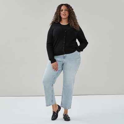 Cardigan à mailles torsadées Femmes+ - Noir JF
