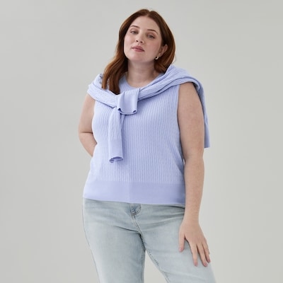 Women+ Cable Knit Tank - Lavender