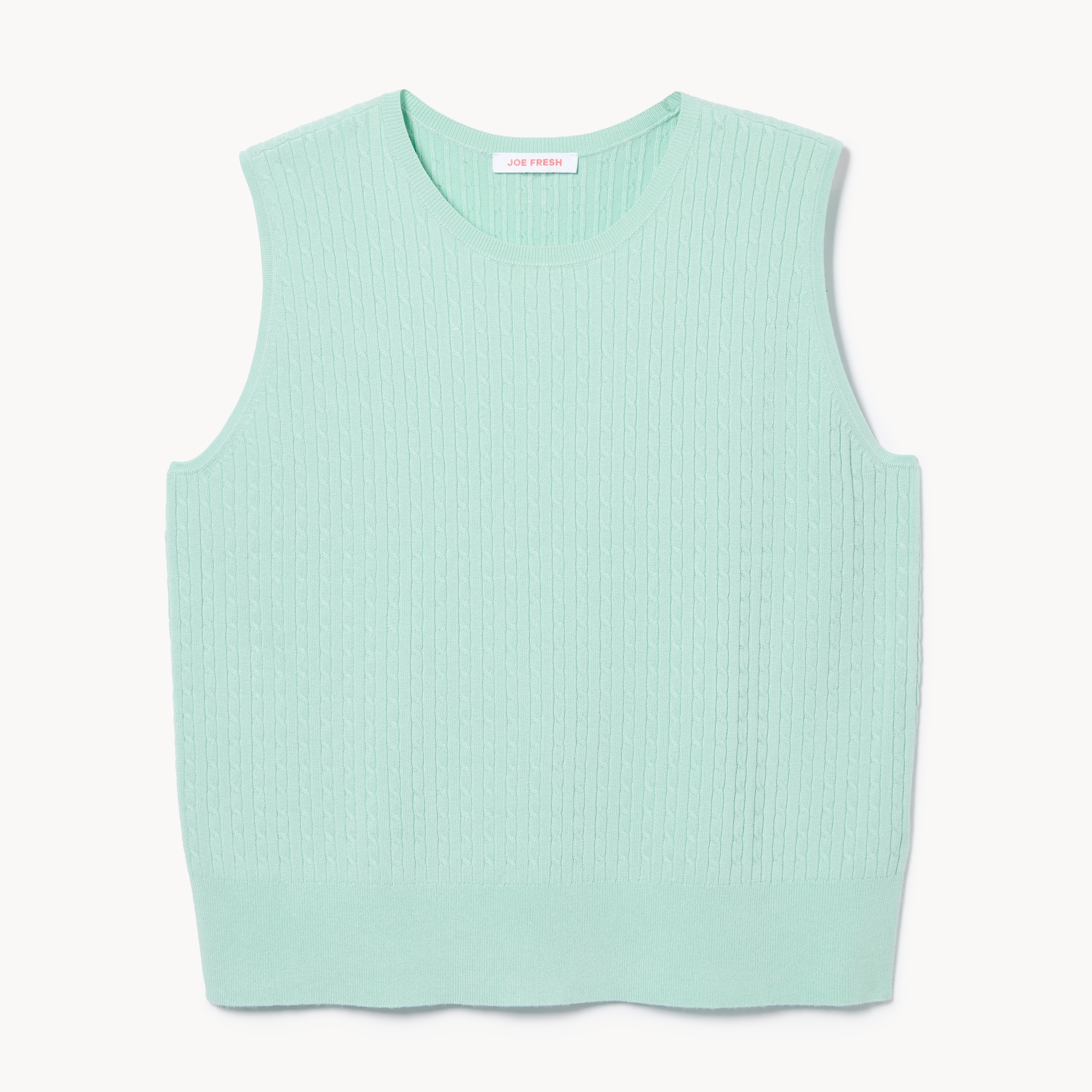 Women+ Cable Knit Tank in Aqua from Joe Fresh