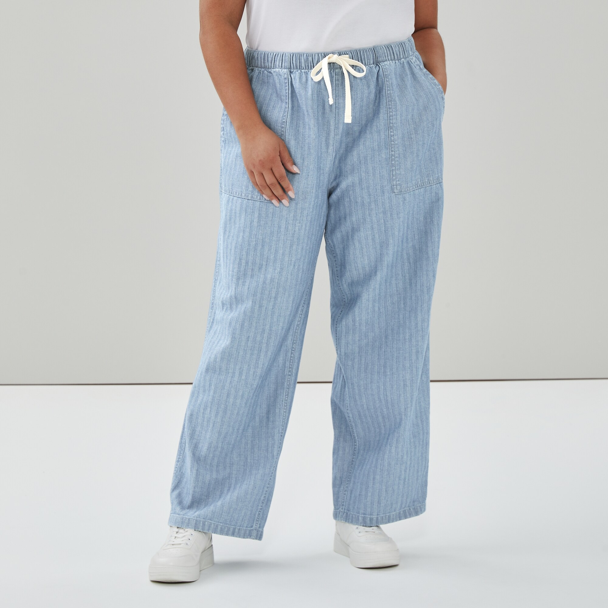Pantalon utilitaire sans attache délavé clair