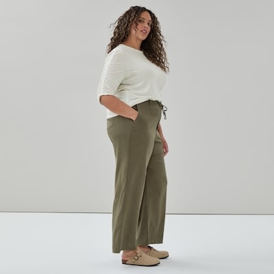 Women+ Dark Olive Wash Pull-On Pant - Dark Olive