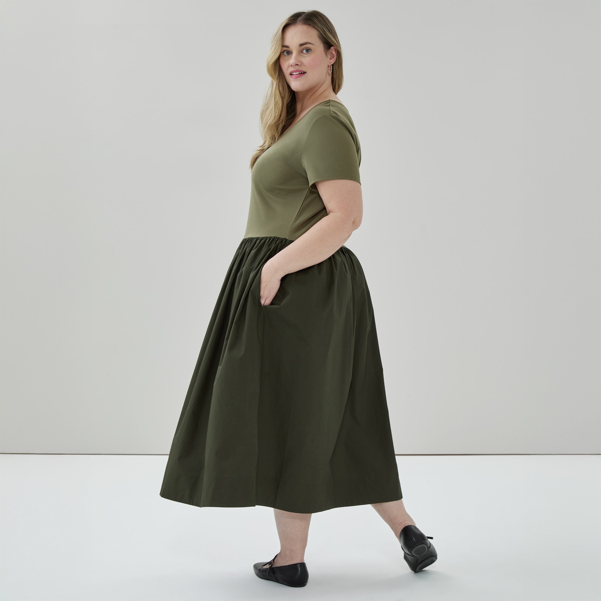 Robe midi évasée Femmes+