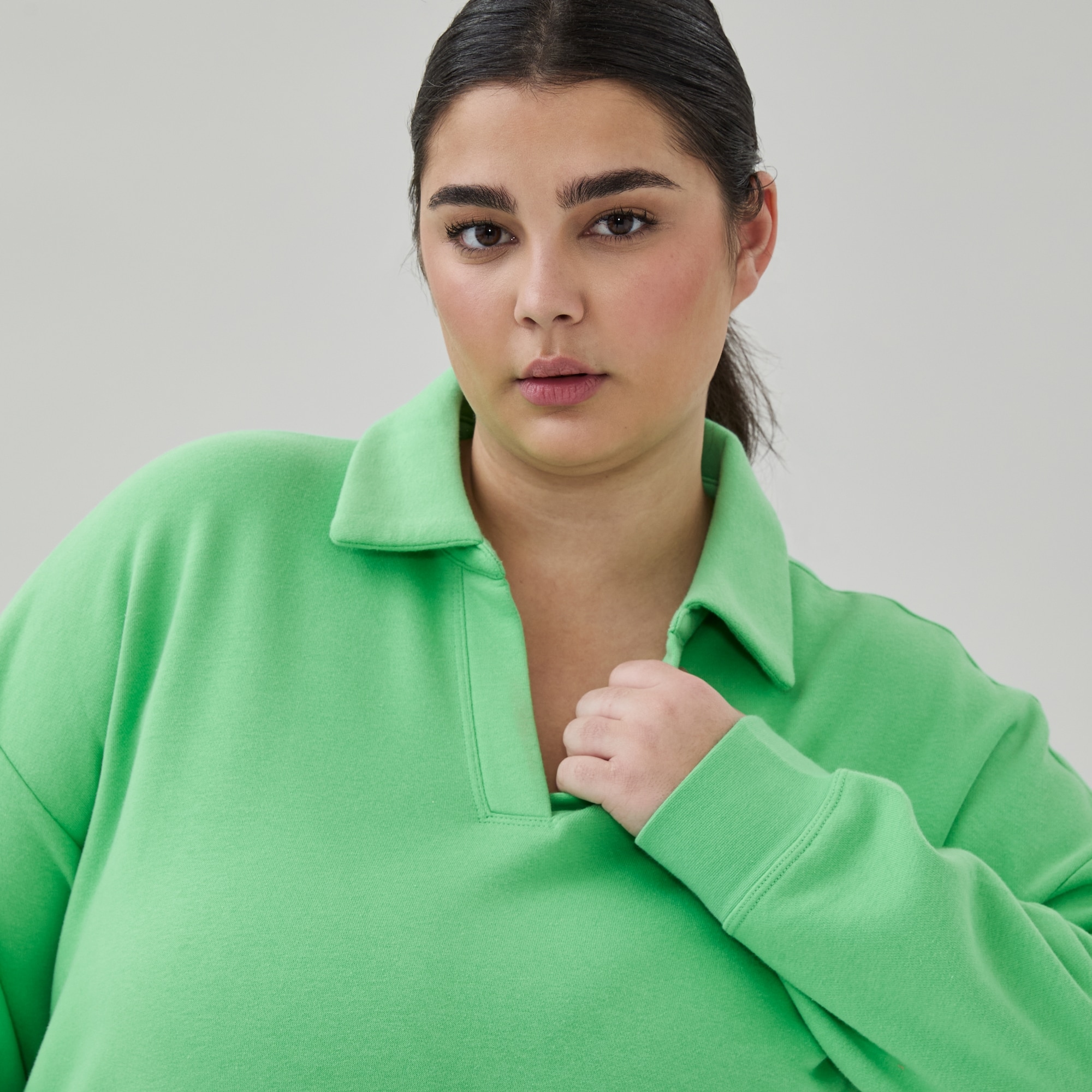 Women+ Fleece Polo Sweatshirt