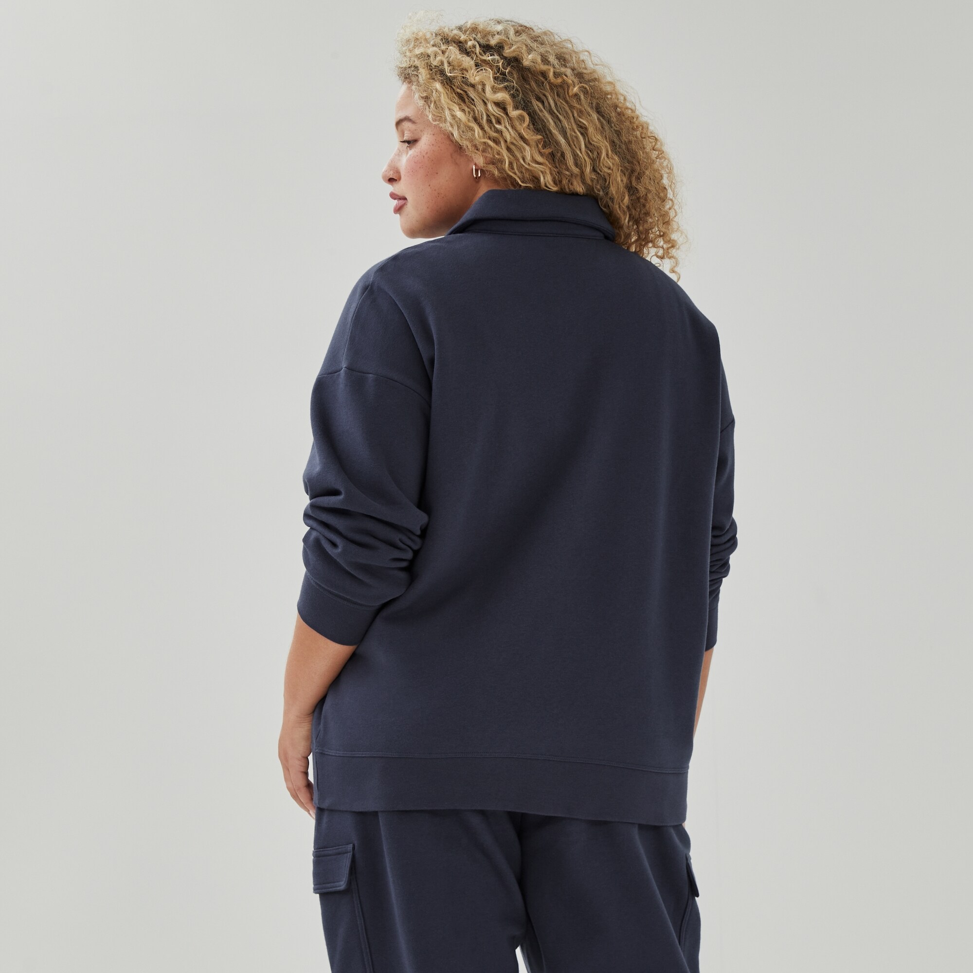 Women+ Fleece Polo Sweatshirt