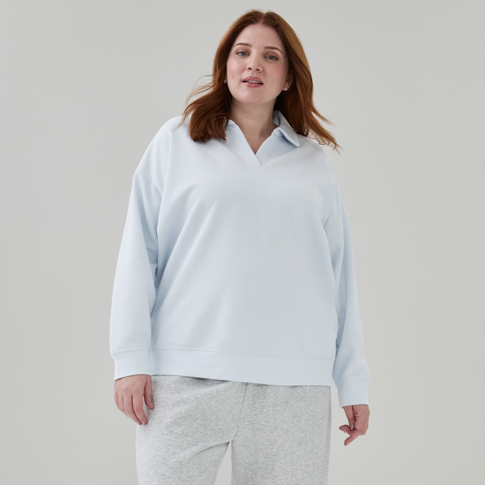Women+ Fleece Polo Sweatshirt