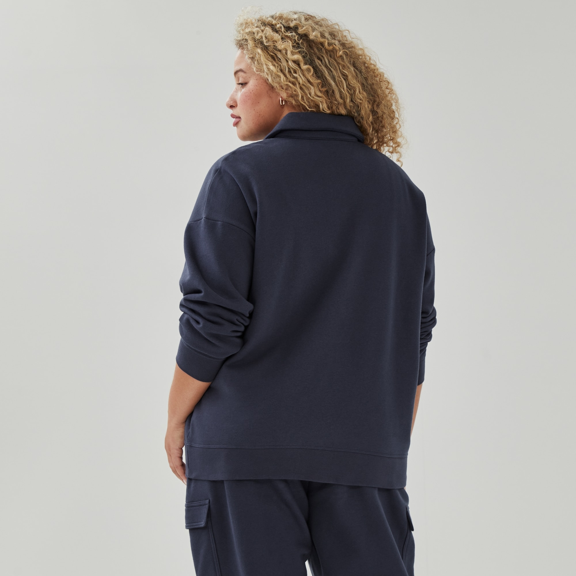 Women+ Fleece Polo Sweatshirt