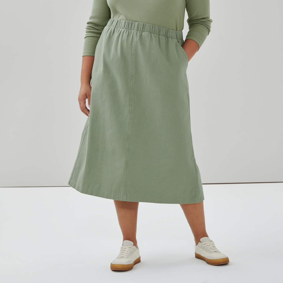 Women+ Pull-On Midi Skirt