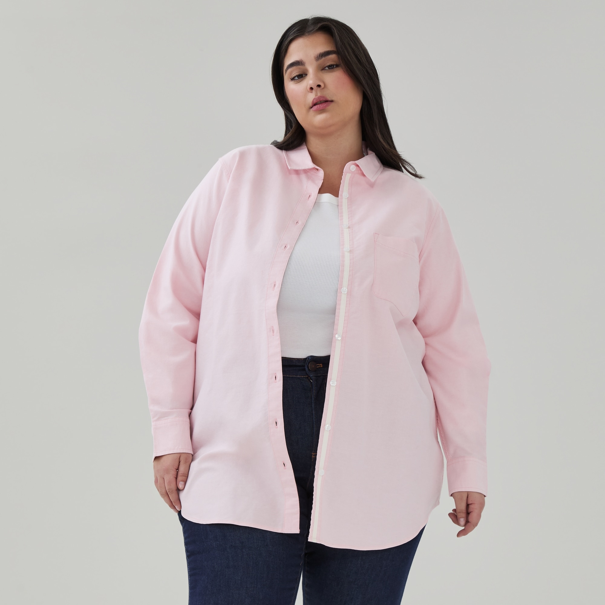 Women+ Oxford Button-Up Tunic