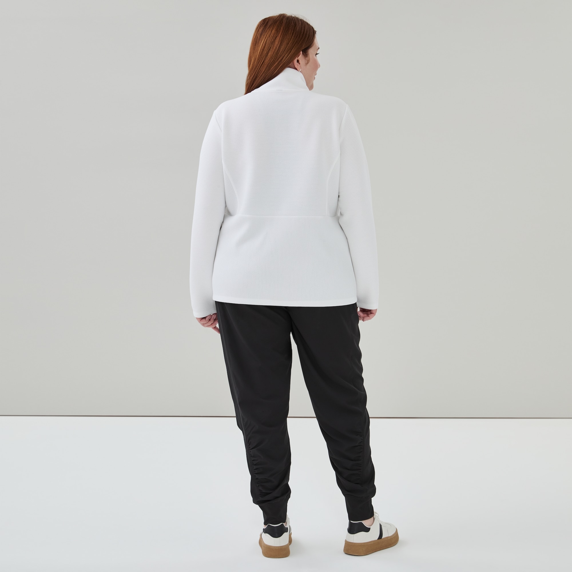 ジャケット・アウター FIFTEEN LOVE ~NKzip white~ (U:nity size) Women+ Active Zip-Up Jacket in White from Joe Fresh