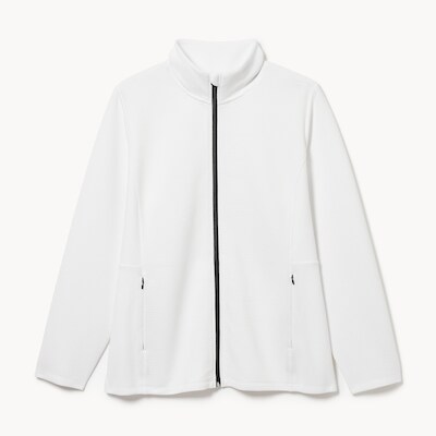 ジャケット・アウター FIFTEEN LOVE ~NKzip white~ (U:nity size) Women+ Active Zip-Up Jacket in White from Joe Fresh