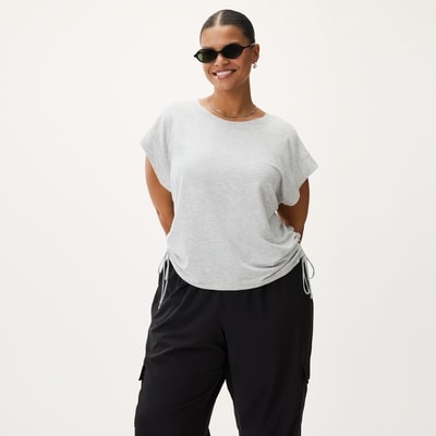 Joe Fresh Haut à sangle latérale en microbouclette Femmes+ 1 ea, 25,00 $/1ch