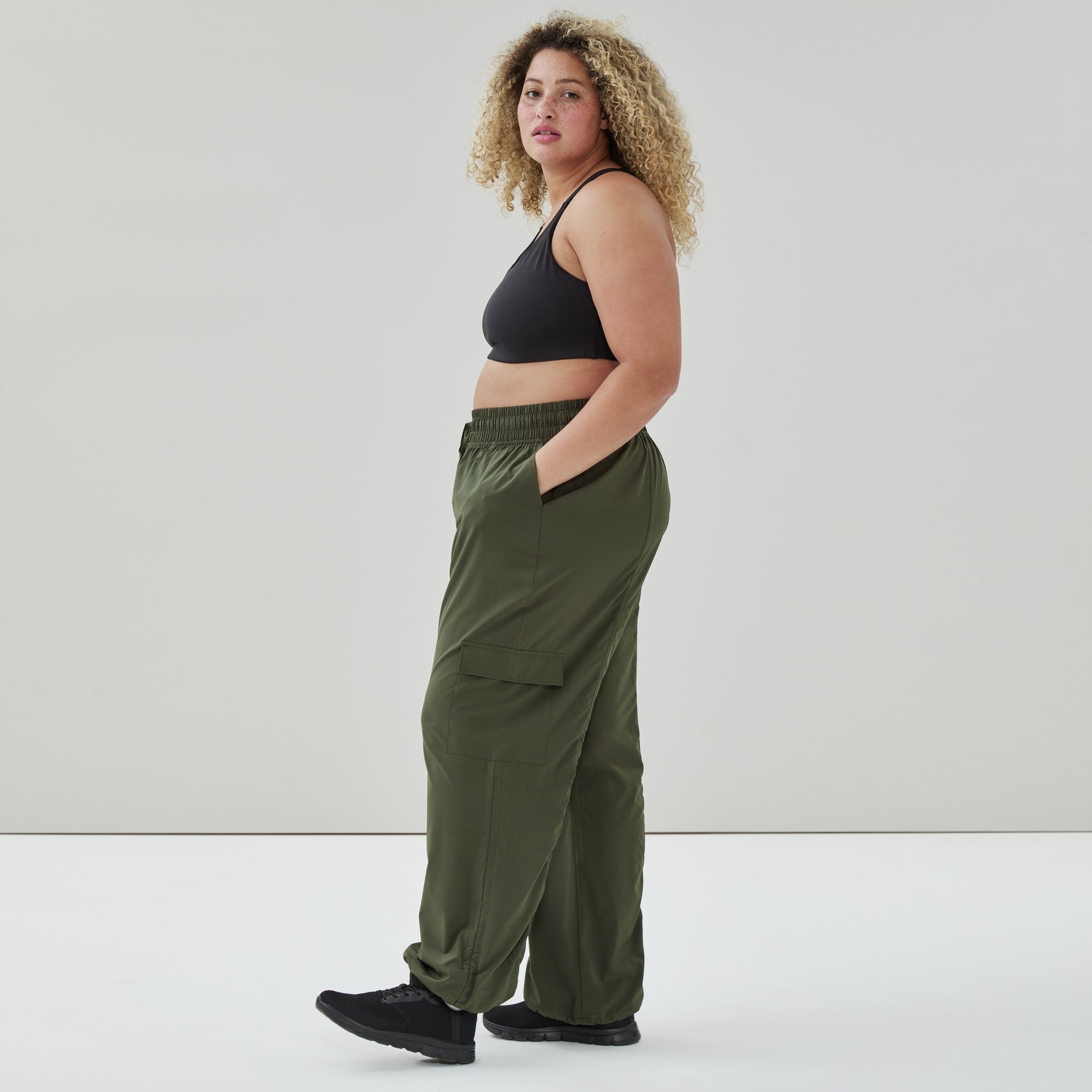 Women+ Cargo Pant in Army Green from Joe Fresh