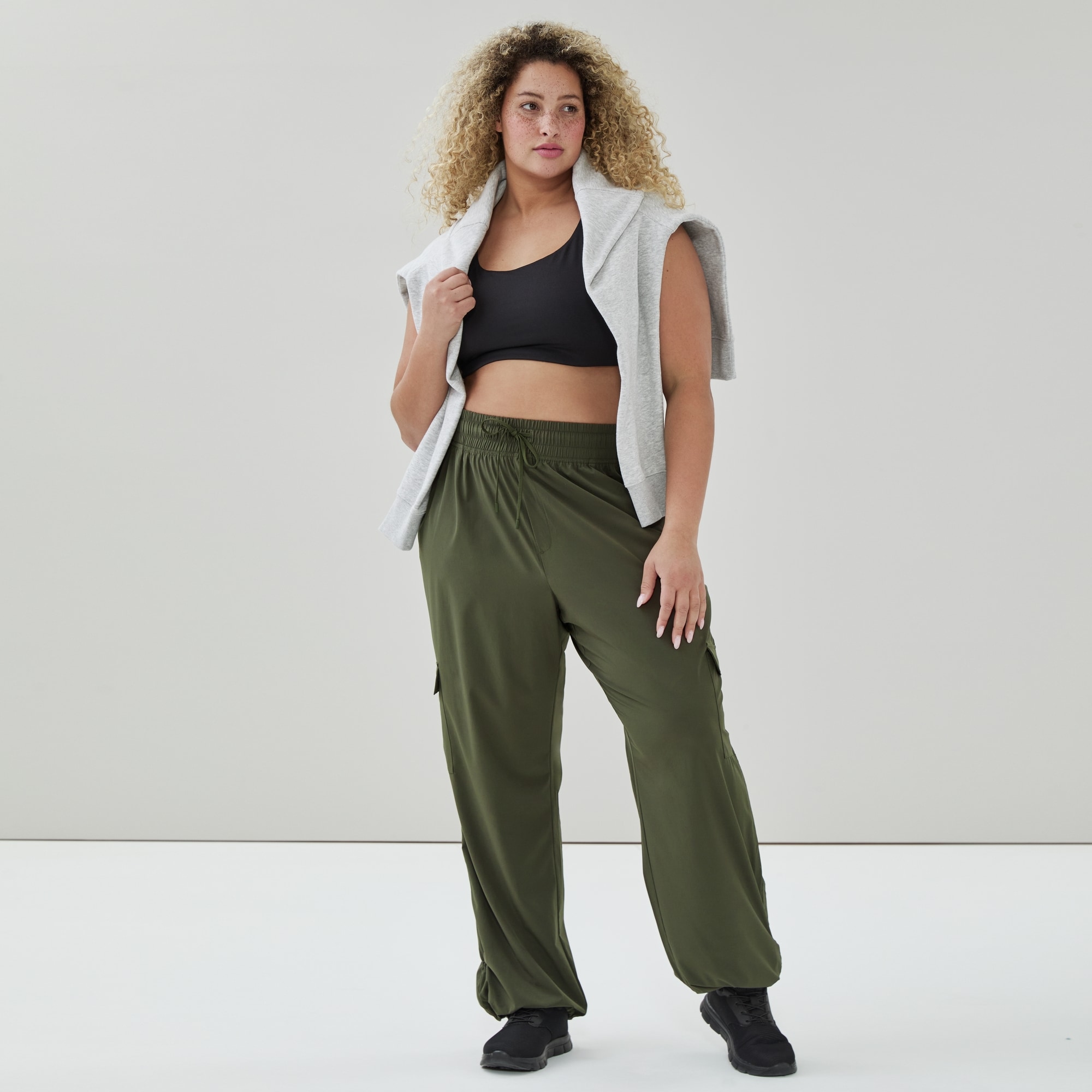 Women+ Cargo Pant in Army Green from Joe Fresh