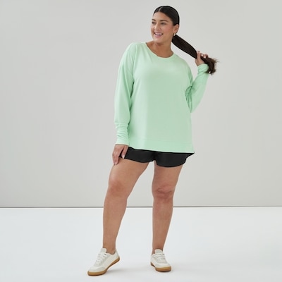 Active Micro French Terry Sweatshirt - Light Aqua