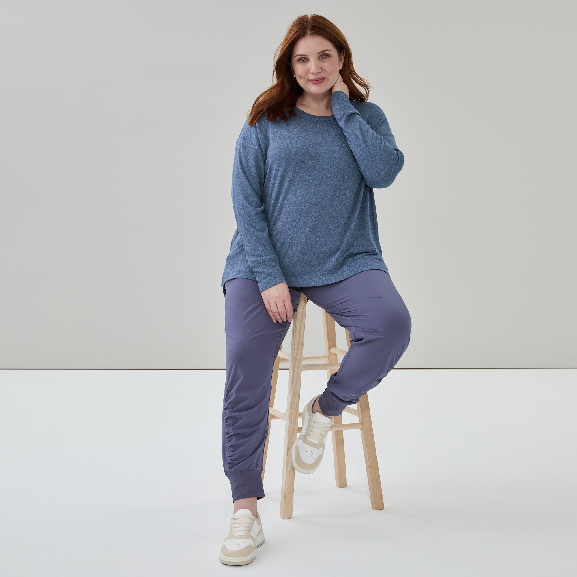 Chandail en molleton en tricot hacci Femmes+
