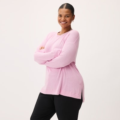 Women+ Hacci Lounge Sweatshirt - Pink Mix