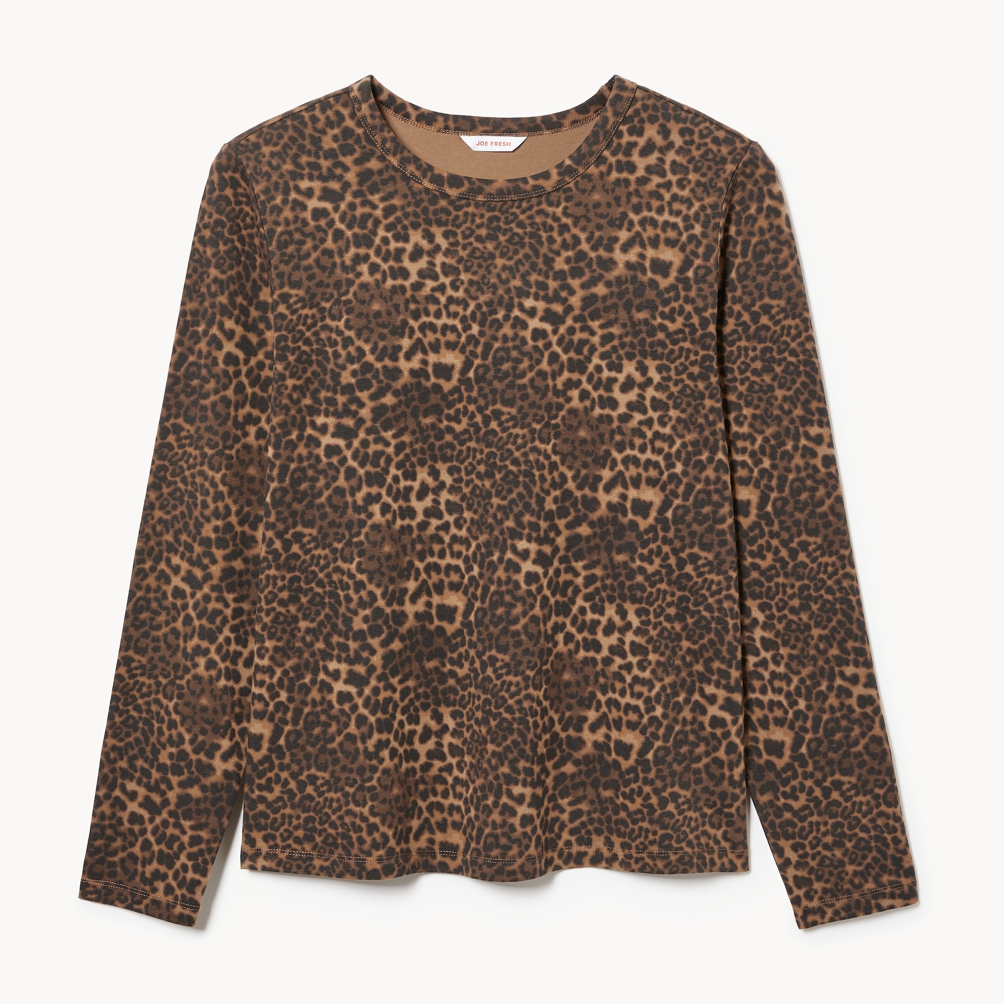 Women+ Leopard Print Long Sleeve Top