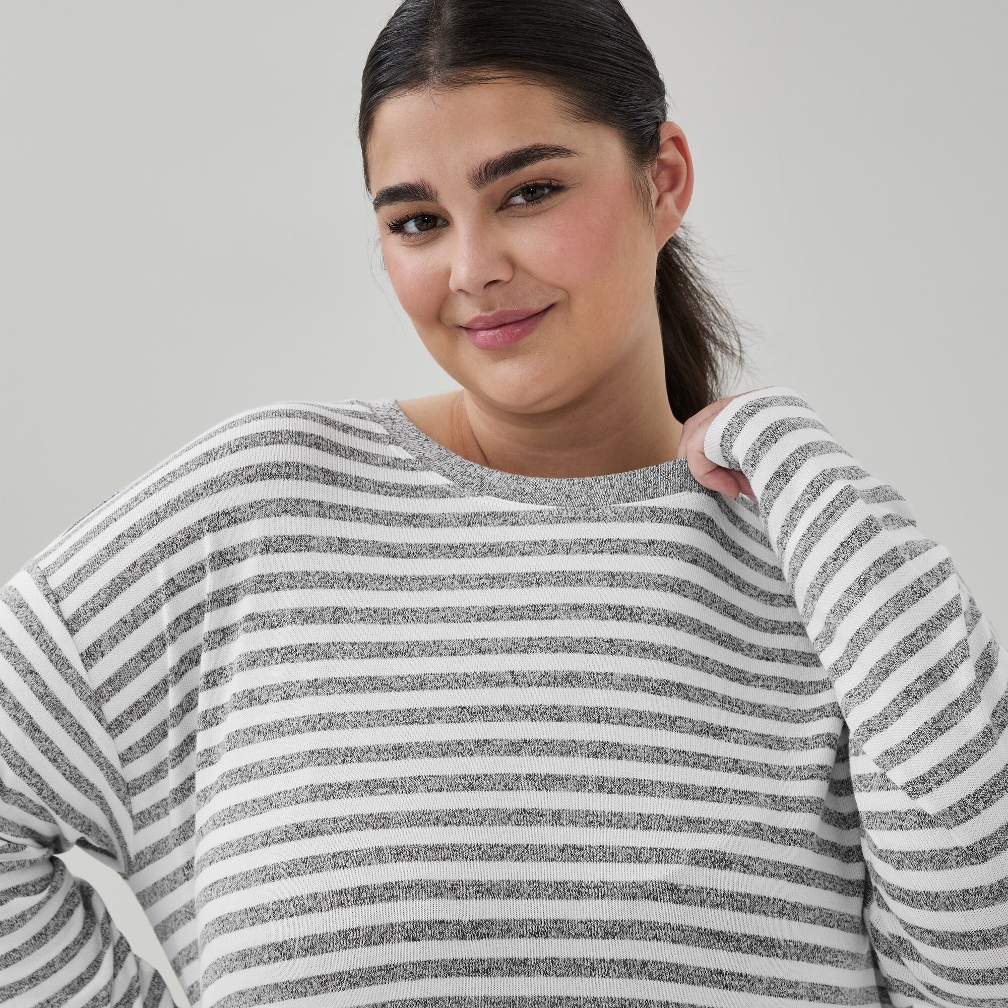 Women+ Active Striped Lounge Sweatshirt