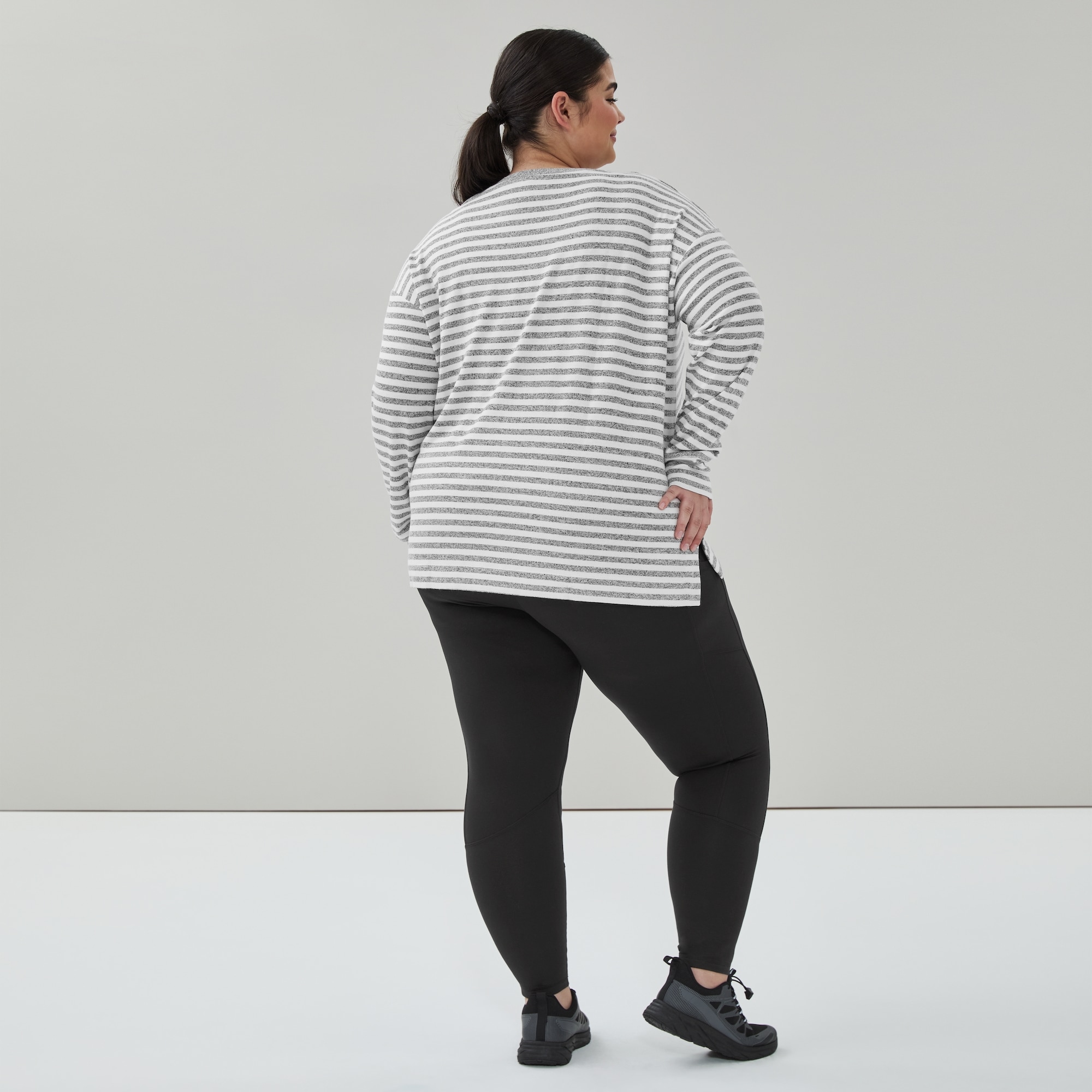 Women+ Active Striped Lounge Sweatshirt