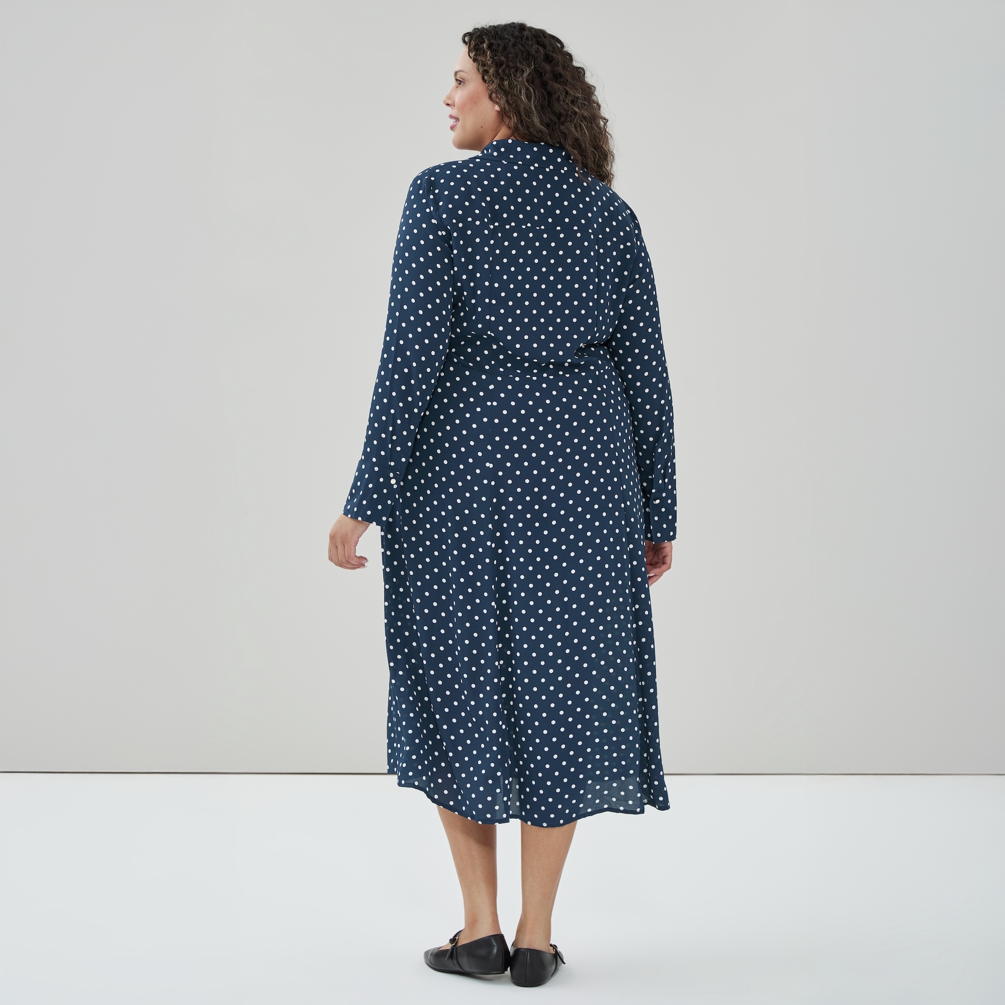 Robe maxi imprimée à manches longues Femmes+