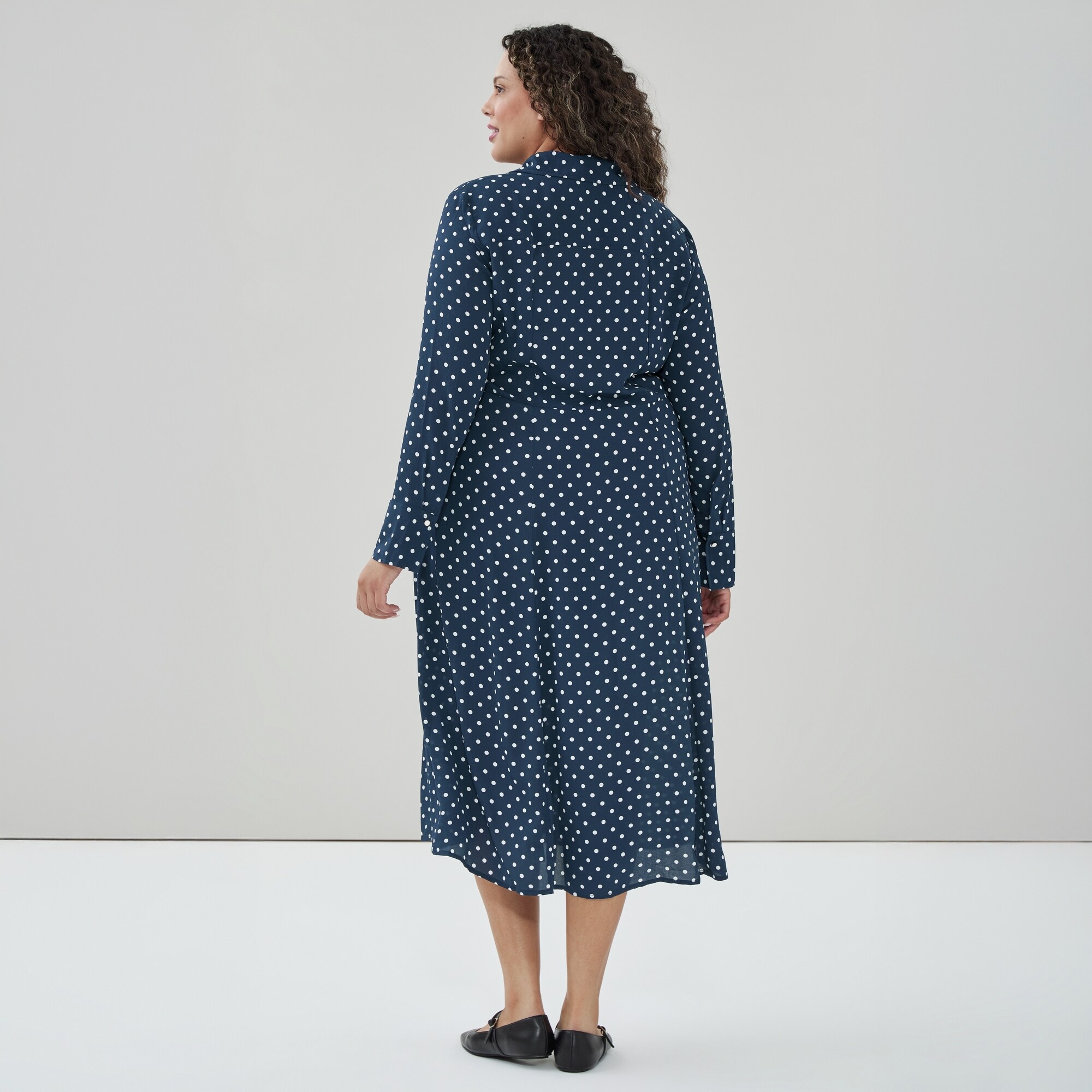 Robe maxi imprimée à manches longues Femmes+
