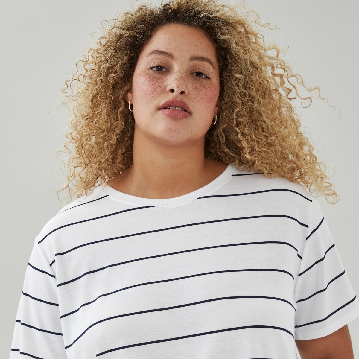 Women+ Striped Crewneck T-Shirt