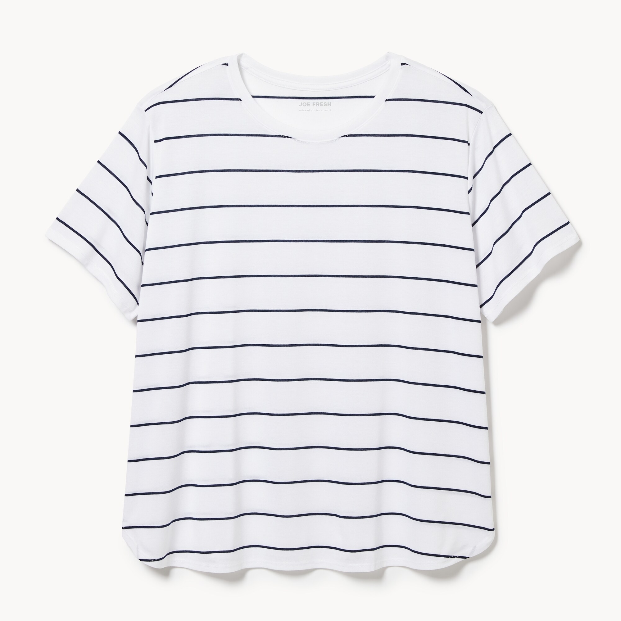 T-shirt ras du cou à rayures Femmes+