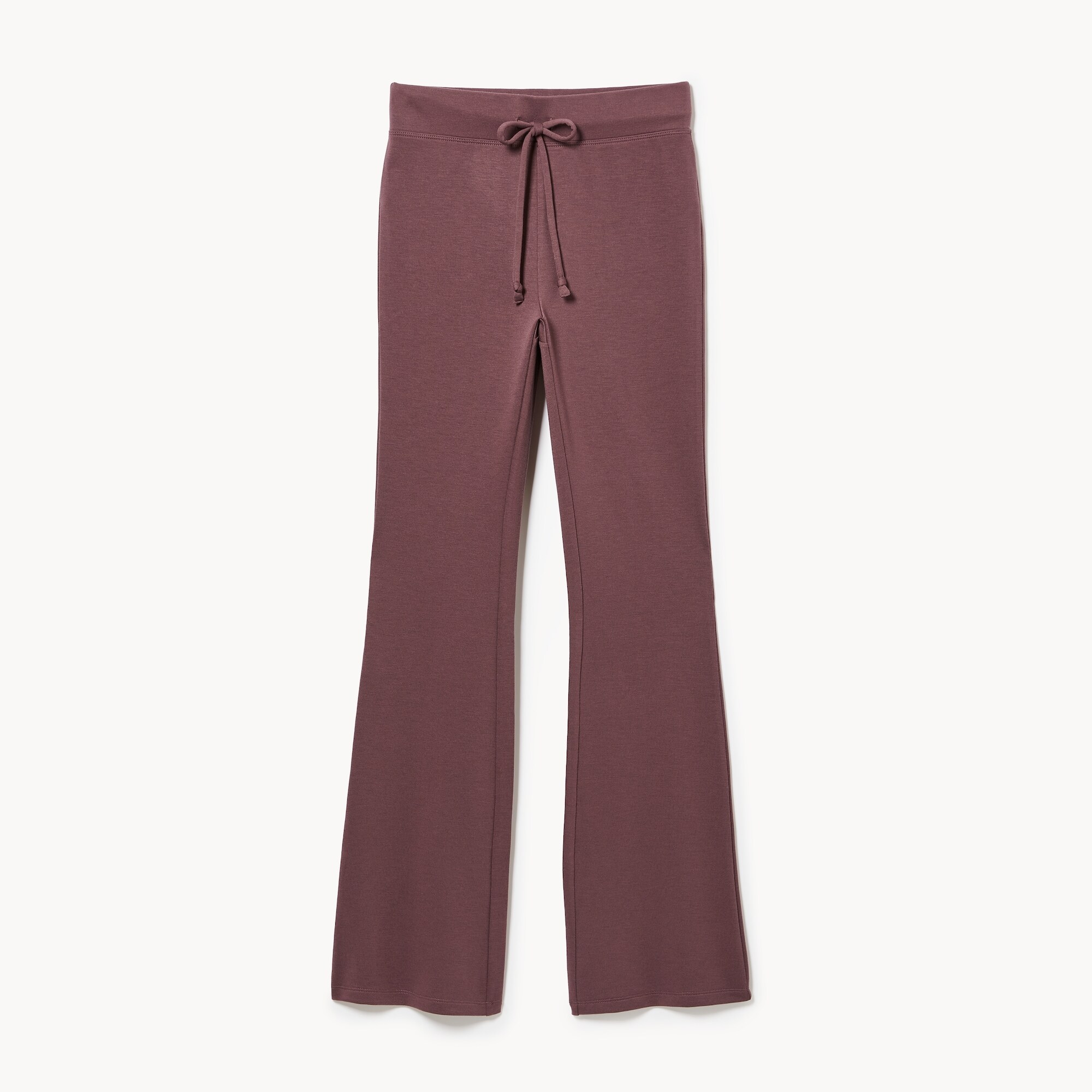 Pantalon en molleton évasé, tissu microbouclette