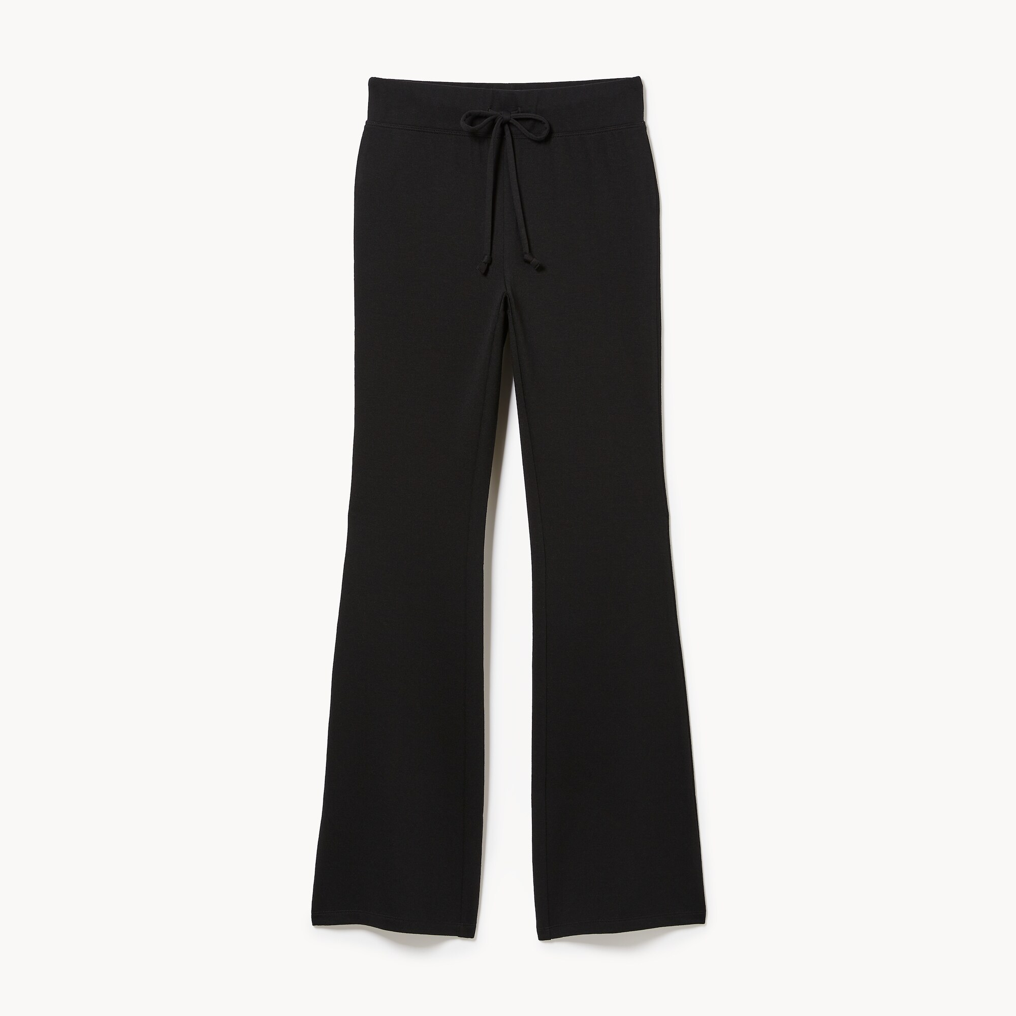 Pantalon en molleton évasé, tissu microbouclette