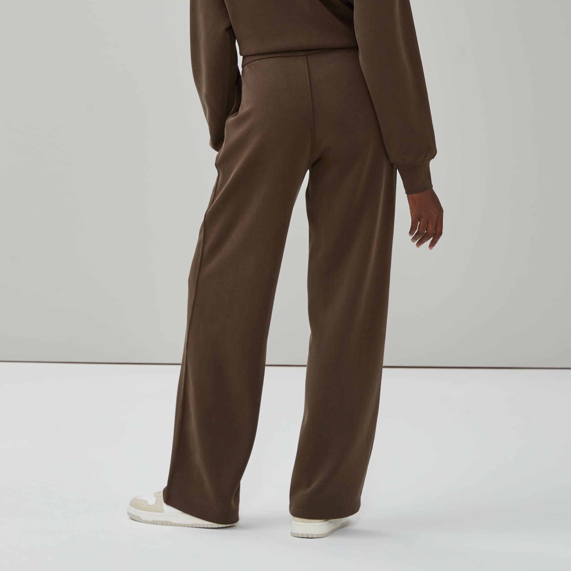 SoftWash Pintuck Sweatpant in Dark Brown from Joe Fresh