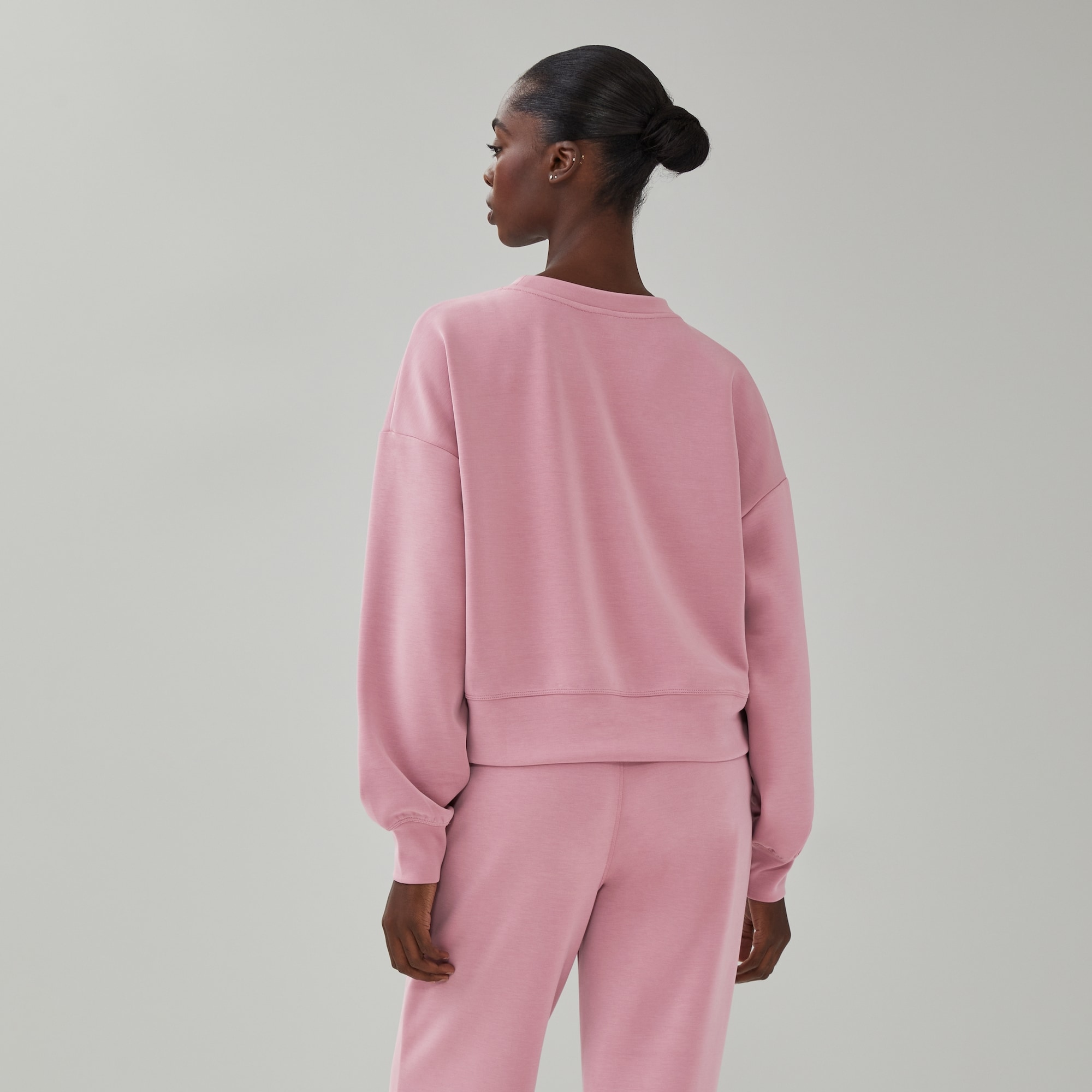 SoftWash Cropped Sweatshirt in Rose from Joe Fresh