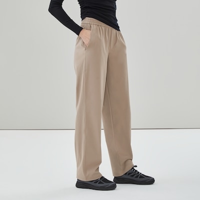 On-the-Go Wide Leg Pant - Light Brown