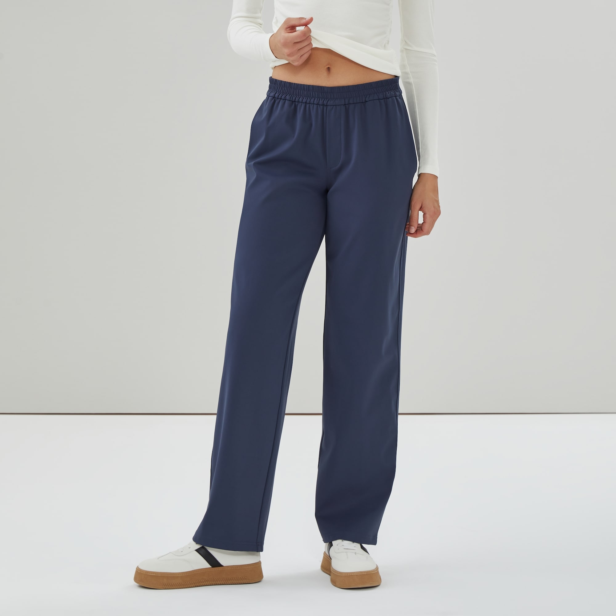 Pantalon tout-aller à jambe large