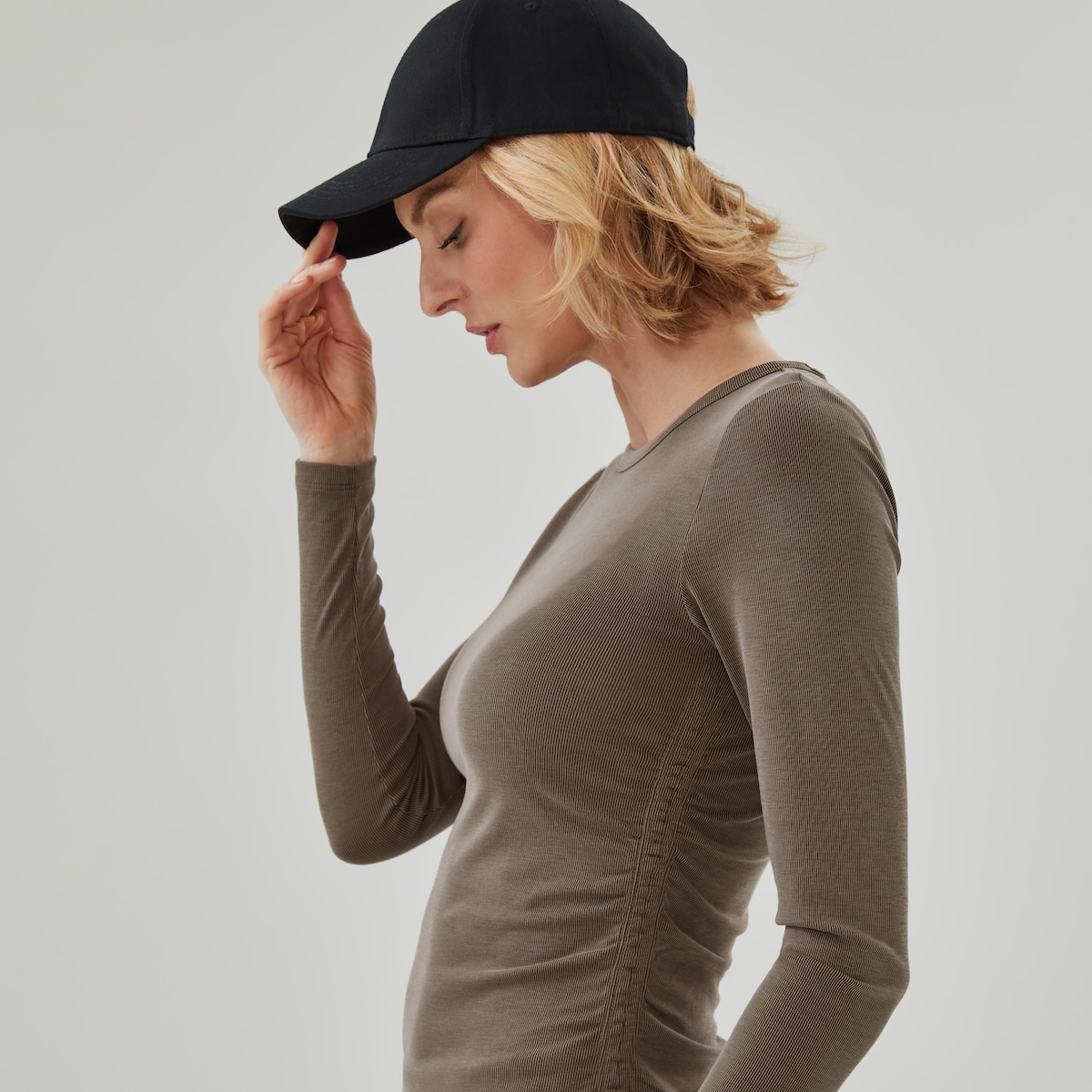 Haut ctel  manches longues - Brun Kaki